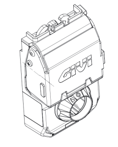 Givi Z8452SXMR blocco cerniera montato sinistro.