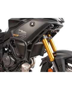 Le barre paramotore Hepco & Becker 5014586 00 01 offrono una protezione robusta ed efficace per Yamaha Tracer 7, Tracer 7 GT e Y-AMT dal 2025.