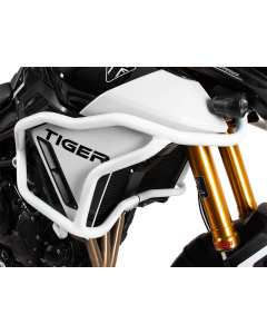 Hepco & Becker 5027658 00 03 barre protezioni superiori bianche per Triumph Tiger 900 GT e Pro dal 2024.