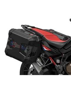 Honda 08L71-MLN-E00ZA Valigie laterali 30-40L Black Grafica 2024 per Africa Twin & Adventure Sports dal 2025.