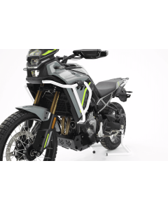 Isotta TB416 barre paramotore superiori in alluminio bianco per CFMoto 450MT.