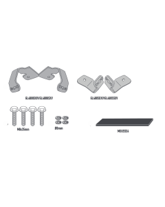 Kappa 1192KITK kit necessario per montare i porta valigie laterali KLO1192MK, KLO1192CAM o KLX1192 senza attacco KZ1192 sulla moto Honda NC 750 X dal 2021.