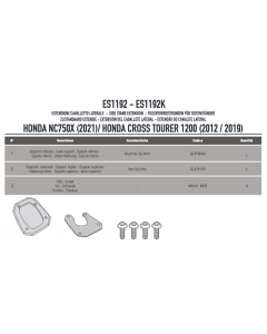 Kappa ES1192K estensione cavalletto laterale moto Honda NC 750 X dal 2021