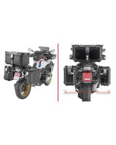 Kappa KLOS5108CAM telaietti porta valigie laterali per BMW R 1250 GS dal 2019 al 2023.