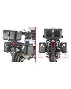 KLOS1178CAM telaietti porta valigie laterali in alluminio per Honda CRF 1100 L.