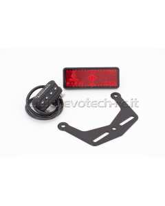 Evotech KIT-ELT Kit per porta targa moto luce targa con staffa catadiottro e catadiottro