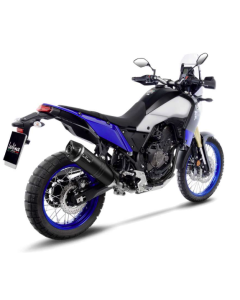 LeoVince 14330EB terminale slip-on LV ONE EVO Black edition per Yamaha Ténéré 700 dal 2025.