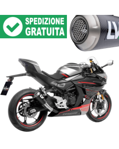 LeoVince 15265CU terminale LV-10 carbon fiber per CFMoto 450 SS e SR.