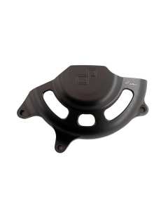 Protezione alternatore lato sinistro Lightech ECPYA013NER in alluminio di colore nero per la moto Yamaha MT-09 dal 2024.