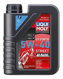 Liqui Moly 2592 olio motore 5W40 4 tempi Street Race Motorbike Shynt 1 litro.