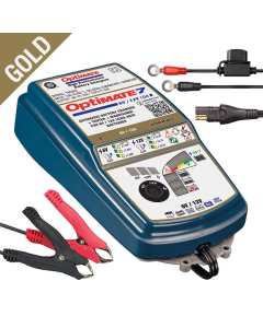 Tecmate TM250 Optimate 7 caricatore e mantenitore ermetico di carica con recupero a 8 fasi per batterie da 6V / 12V 10A