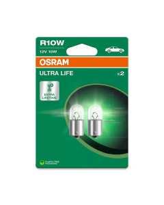 Osram O5008ULT2BL coppia di lampade 12V 10W con attacco BA15s.