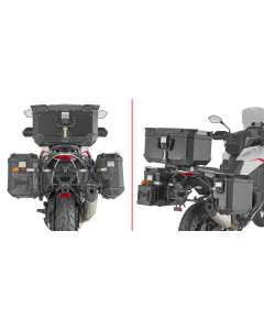 Givi PLOS9353CAM telaieti porta valigie laterali per X-Cape 1200 con lato scarico scantonato.