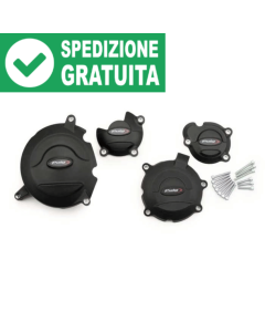 Protezioni carter motore in polipropilene nero dallo spessore di 4mm specifici per la moto Suzuki GSX- S1000GT e GSX-S1000GX.