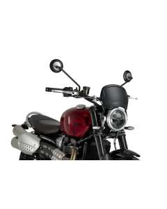 Puig 22223J cupolino in ABS nero opaco per Triumph Scrambler 1200X dal 2024.