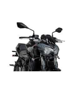 Puig 22472c alerones D12 per Kawasaki Z650 dal 2020 carbon look.