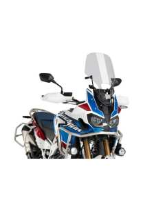Puig 3714W cupolino touring trasparente e sistema di regolazione M.E.M per Honda CRF1000L Africa Twin Adventure Sport