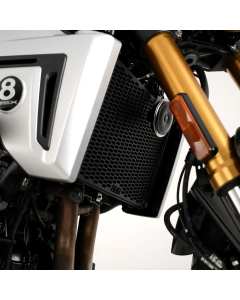 La protezione radiatore R&G PRO RAD0382PROBK per Suzuki GSX-8T e GSX-8TT dal 2025 offre una difesa avanzata contro pietrisco.