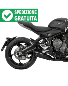 Zard ZTP096S00TCO-B scarico Triumph Trident 660 kit completo omologato in titanio nero.