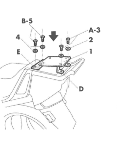 Shad W0R16T attacco bauletto per  BMW R1150RT dal 1996 al 2005.