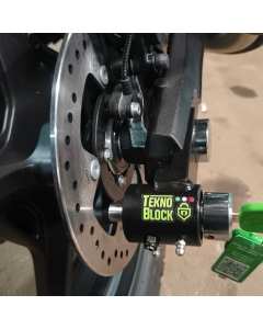 TeknoBlock TKMW15 Antifurto fisso ruota posteriore per BMW F 450 GS dal 2025.