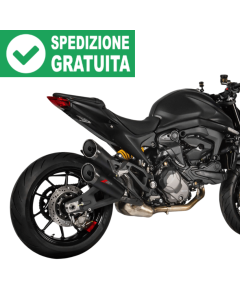 Zard ZDU130S10SCO-B doppio scarico omologato E5 per Ducati Monster 937