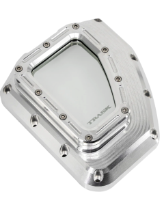 Trask TM-017R cover CAM trasparente e alluminio raw per motori Twin Cam e M8.
