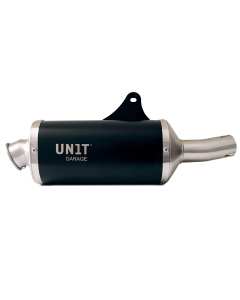 Unit Garage 4605 terminale in titanio nero CFMoto 450MT.