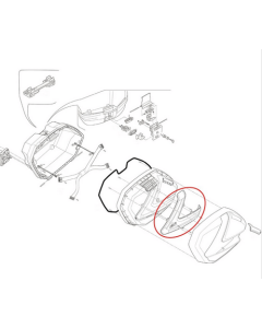 Cover di ricambio nero goffrato per valigia V37 Givi Z3702NDXR lato destro