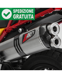 Zard ZMG085S10TCO terminale Slip-on titanio omologato Moto Guzzi V85TT 19-23.