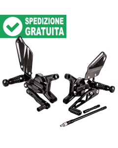 Gilles Tooling VCR-K07.b pedane regolabili VCR38GT per Kawasaki ZX-6R dal 2024