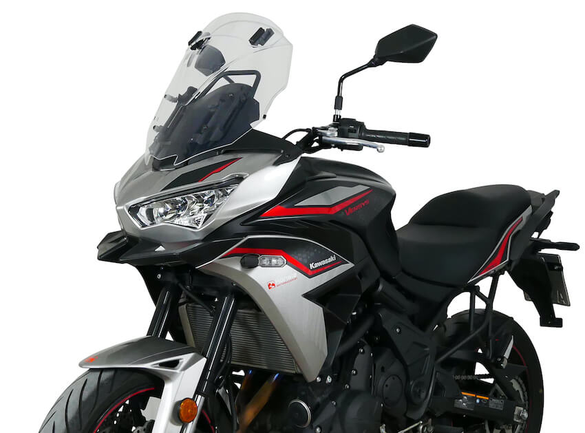 Spoiler trasparente e cupolino touring per Kawasaki Versys 650 dal 2022.