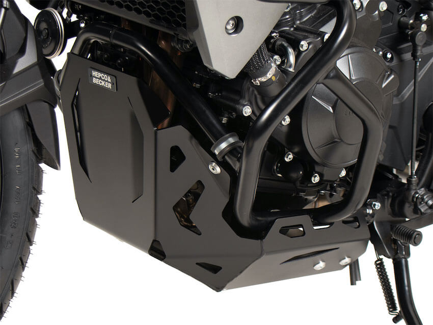 Paracoppa in alluminio nero per Honda Transalp 750 dal 2023 Hepco 8109539 00 01.