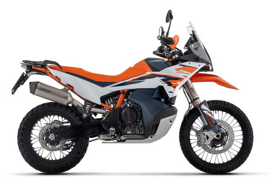 KTM 890 Adventure R dal 2025 terminale di scarico in titanio Arrow 71990PK. Scarico terminale Arrow Race-Tech in titanio 71990PK.