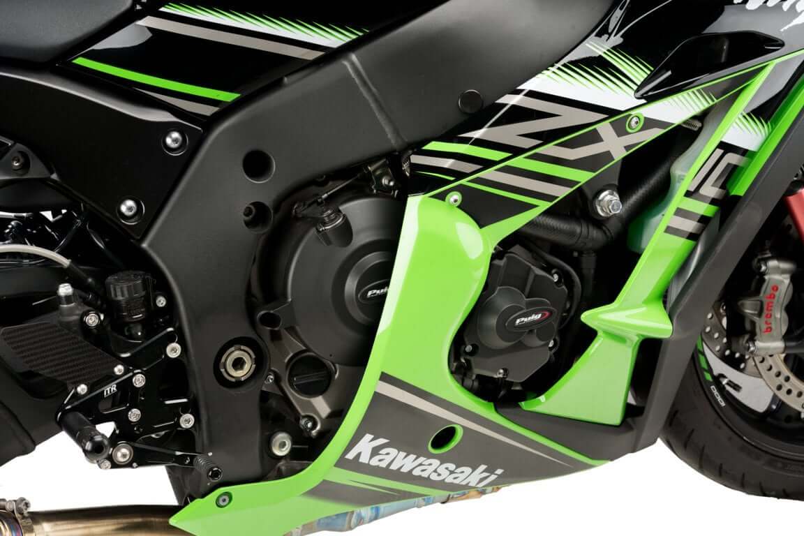 Cover carter motore Puig 21514N per la moto Kawasaki ZX10RR.