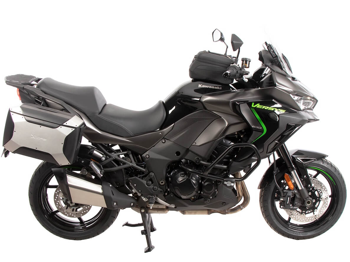 6302554 00 01 telaietti C-Bow hepco & Becker. Borse laterali Hepco & Becker montate sulla moto Kawaski Versys 1100 dal 2025.