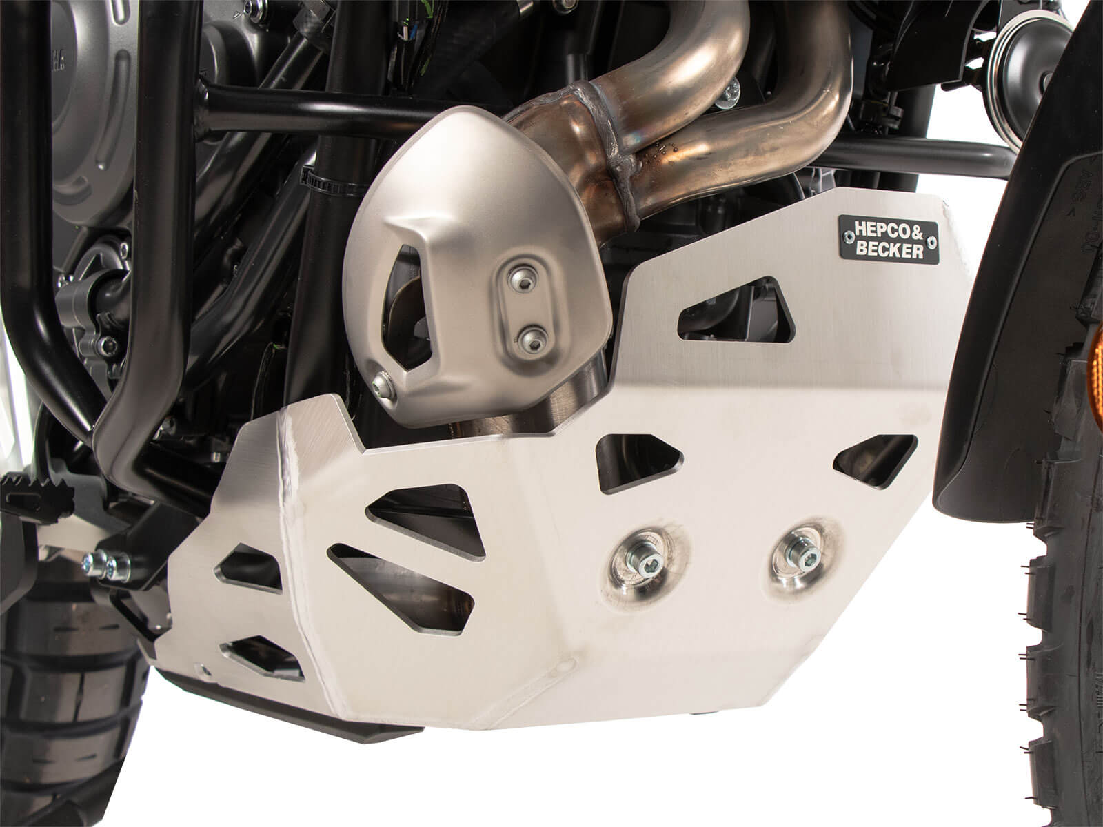 PAracoppa Hepco & Becker 8104582 00 12 silver per la moto Yamaha Tenerè 700 dal 2025. Paracoppa Yamaha Tenerè 700 dal 2025 in allumin io.