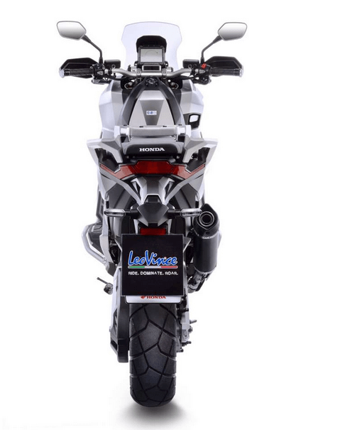 LeoVince 14046 Nero terminale omologato Honda X-ADV 750 dal 2025 Vista posteriore LeoVince 14046 NERO per X-ADV 750 dal 2025 Titanium.