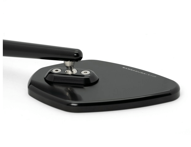 Coppia di specchietti neri in alluminio Barracuda SKIN-X B-LUX.