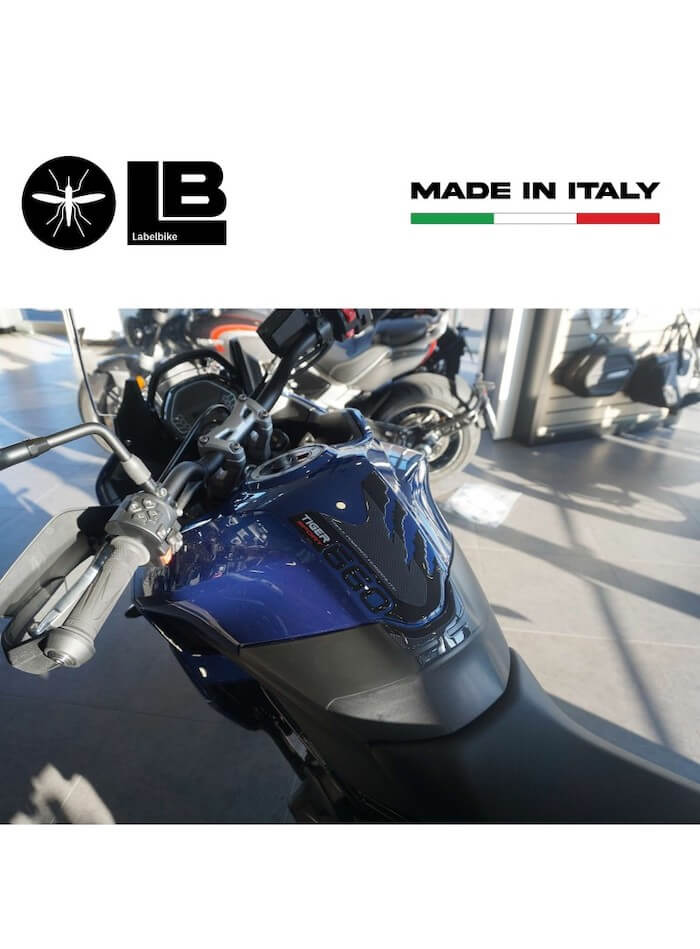 Adesivo paraserbatoio per moto TRiumph Tiger Sport 660 carbon