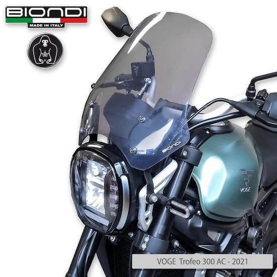 Cupolino Biondi Alto Touring 8010469 fumè chiaro per la moto Voge Trofeo 500AC e 300AC.