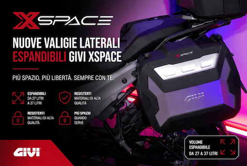 Givi X-Space valigia laterale espandibile.