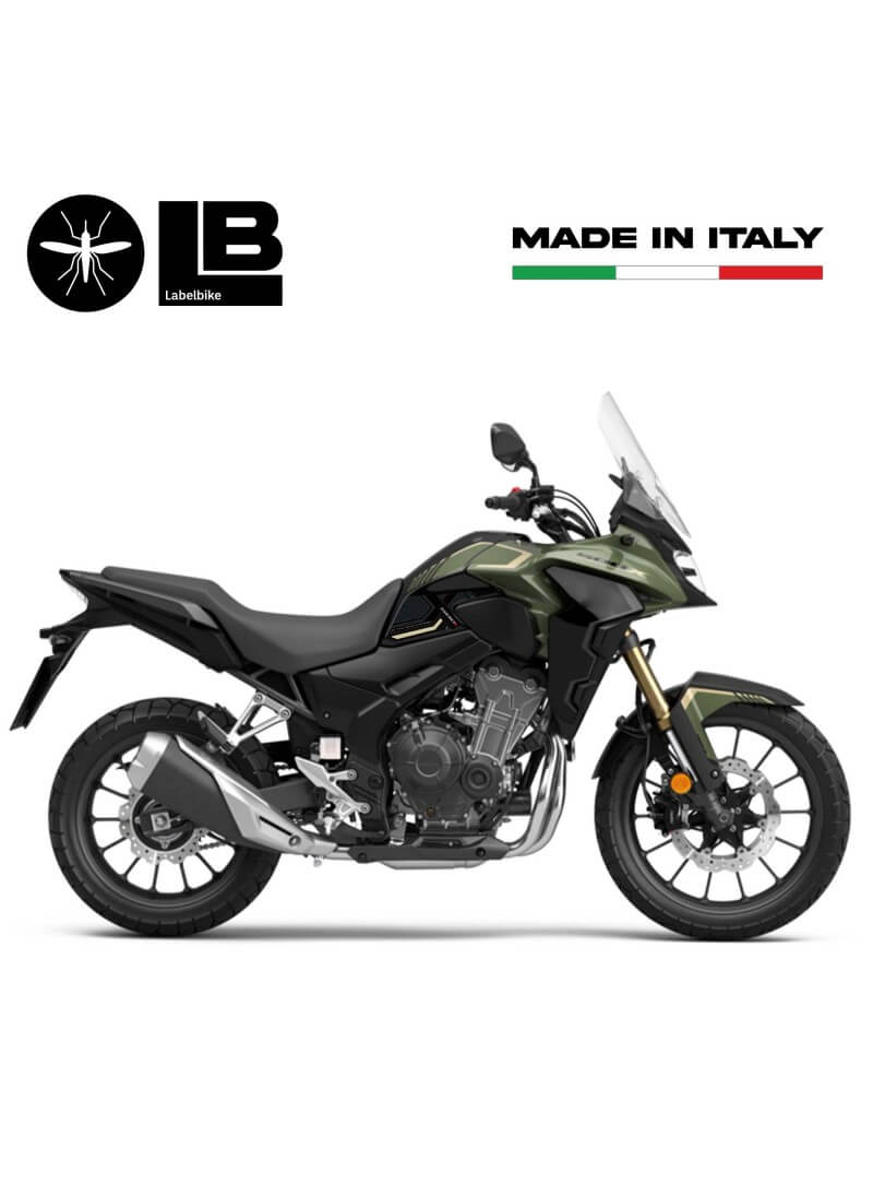 Labelbike adesivi protezioen laterale serbatoio honda CB500X dal 2022 con linea gialla