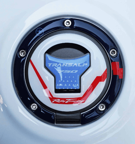 Adesivo tappo serbatoio carbon per la moto Honda XL750 Transalp White Ross dal 2023.
