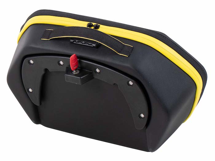 Aggancio C-Bow valigie Royster neo side bag Black e Yellow