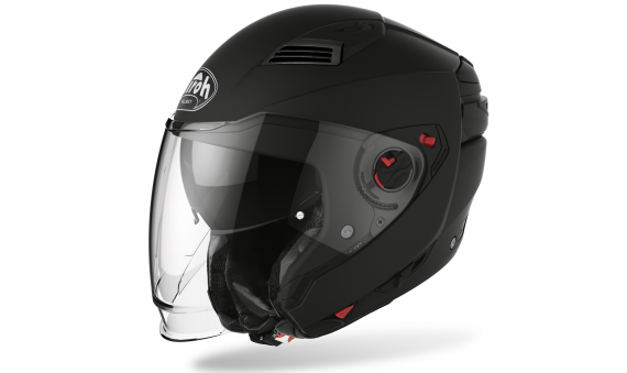 Casco Airoh executive matt black senza mentoniera.