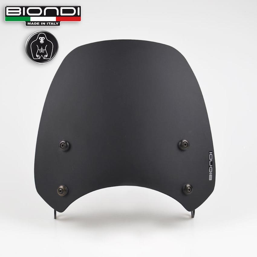 Cupolino nero opaco Sport per la moto Royal Enfield Scram 411.