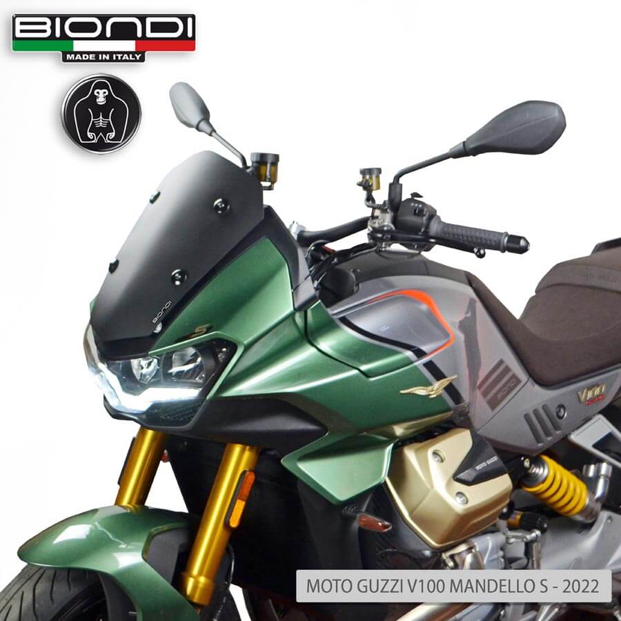 Moto Guzzi V100 Mandello S cupolino Sport nero satinato Biondi 8010422.