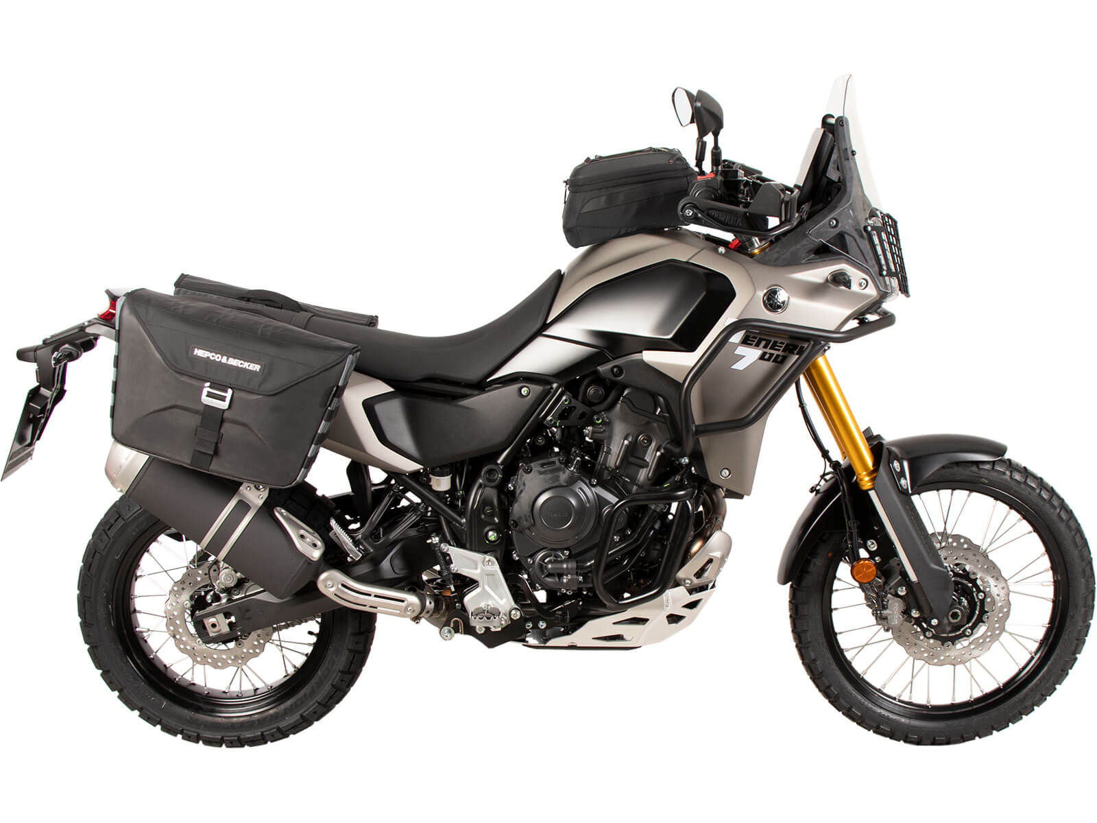 Coppia di telaietti porta borse laterali per Yamaha Tenerè 700 dal 2025. Hepco & Becker borse X-Traverl Hepco laterali per la moto Yamaha Tenerè 700 dal 2025.