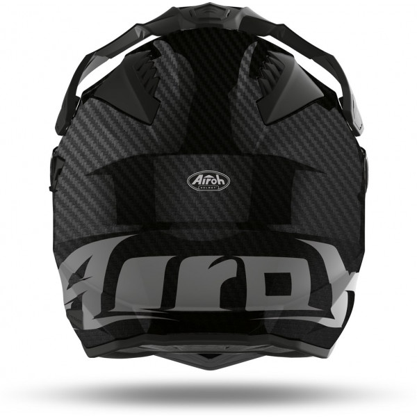 Vista posteriore casco commander di airoh carbon in offerta.